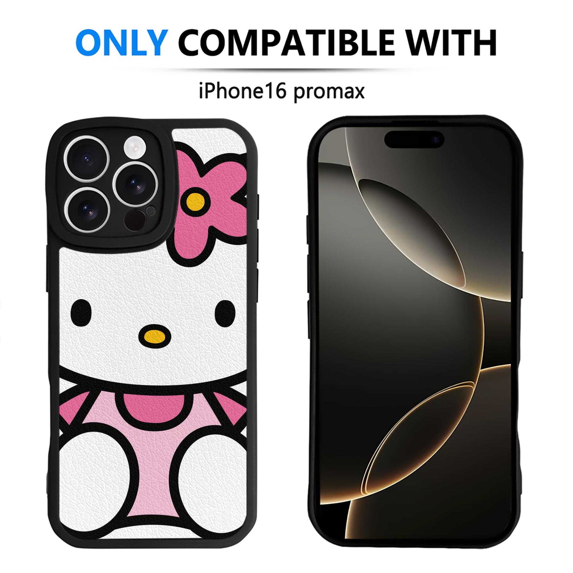 （画像用） Hello Kitty ハローキティ 【iPhone 16シリーズ対応】シリコンスマホケース（レザー調） 材質：シリコン